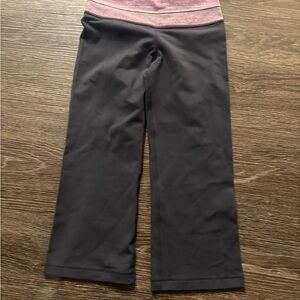 lululemon athletica Pink and Black Cropped Pants